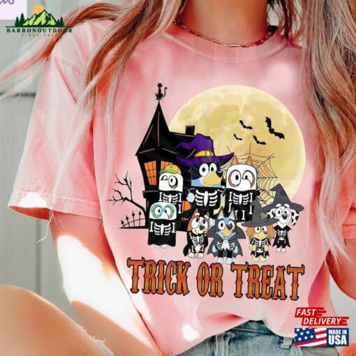 Bluey Family And Friends Halloween 2023 Trick Or Treat Comfort Colors® Shirt Clothes Unisex Classic