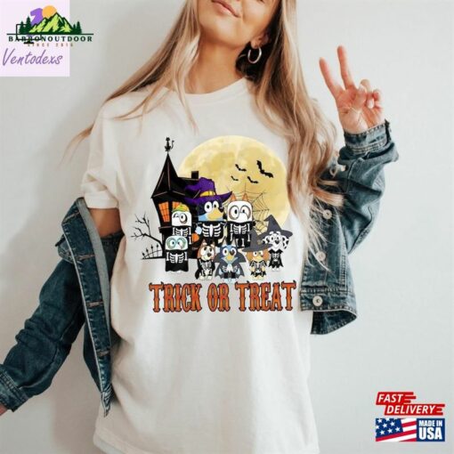 Bluey Family And Friends Halloween 2023 Trick Or Treat Comfort Colors® Shirt Clothes Unisex Classic