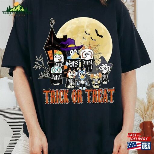 Bluey Family And Friends Halloween 2023 Trick Or Treat Comfort Colors® Shirt Clothes Unisex Classic