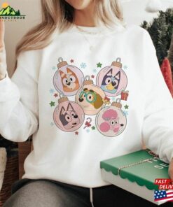 Bluey Family Christmas Blue Dog Shirt T-Shirt Unisex