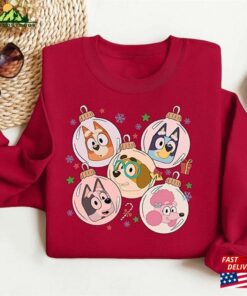 Bluey Family Christmas Blue Dog Shirt T-Shirt Unisex