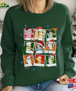 Bluey Friends Family Merry Christmas 2023 T-Shirt Hoodie Unisex