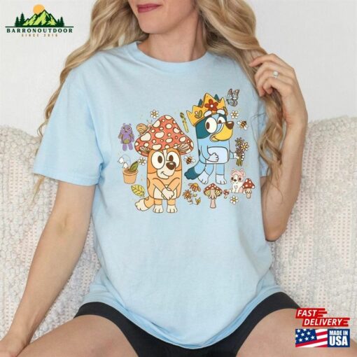 Bluey Mushroom World Shirt Bingo King T-Shirt Unisex