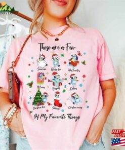Bluey These Are A Few Of My Favorite Things Christmas Shirt Bingo Family Merry 2023 Matching T-Shirt Classic