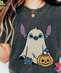 Bm® Stitch Ghost Halloween Comfort Color Shirt Retro Pumpkin Sweatshirt Mickey T-Shirt
