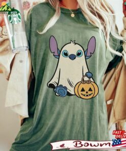 Bm(r) Stitch Ghost Halloween Comfort Color Shirt Retro Pumpkin Sweatshirt Mickey T Shirt 4