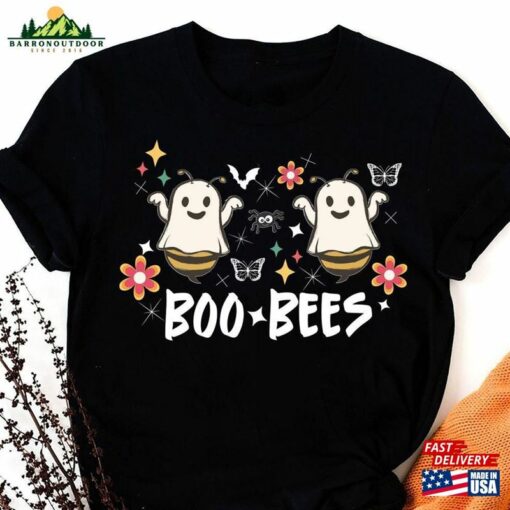 Boo Bees Halloween Shirt Funny Ghost Tee Spooky Season Hoodie Sweatshirt