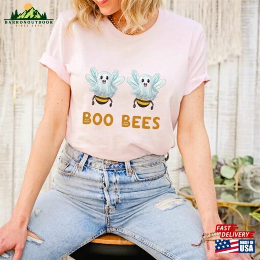 Boo Bees Shirt Cute Funny Halloween Gift For Women Spooky Season Ghost Tee T-Shirt Classic