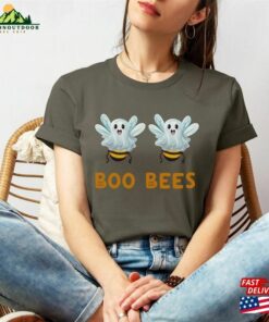 Boo Bees Shirt Cute Funny Halloween Gift For Women Spooky Season Ghost Tee T-Shirt Classic