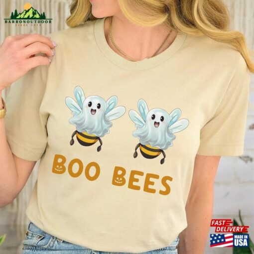 Boo Bees Shirt Cute Funny Halloween Gift For Women Spooky Season Ghost Tee T-Shirt Classic