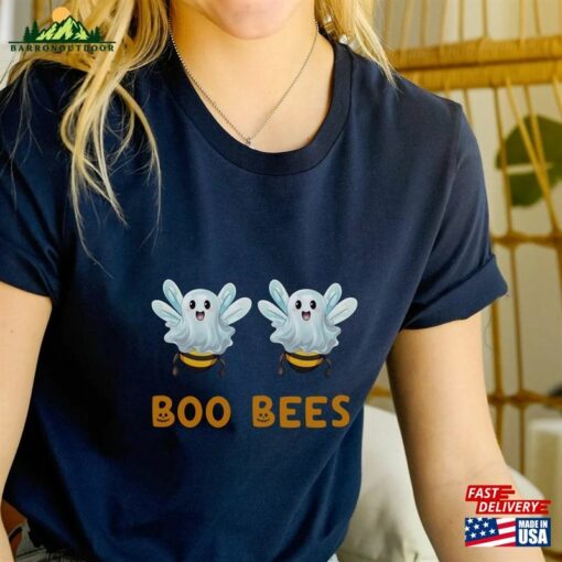 Boo Bees Shirt Cute Funny Halloween Gift For Women Spooky Season Ghost Tee T-Shirt Classic