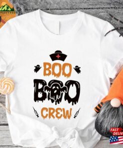 Boo Crew Shirt Funny Halloween Nurses T-Shirts Team Tees Unisex Hoodie