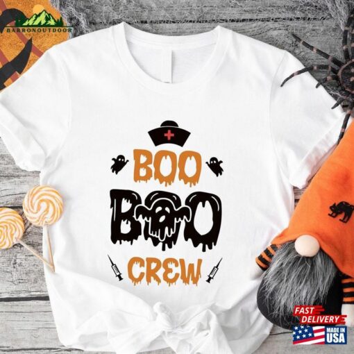 Boo Crew Shirt Funny Halloween Nurses T-Shirts Team Tees Unisex Hoodie