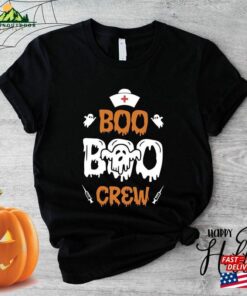Boo Crew Shirt Funny Halloween Nurses T-Shirts Team Tees Unisex Hoodie