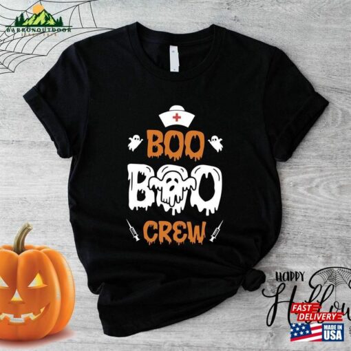 Boo Crew Shirt Funny Halloween Nurses T-Shirts Team Tees Unisex Hoodie