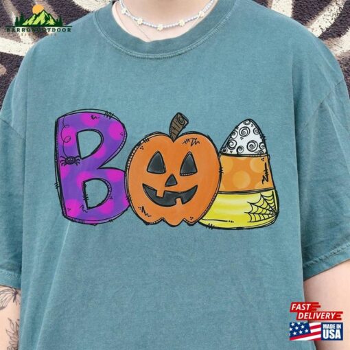 Boo Doodle Letters Shirt Halloween 2023 Party T-Shirt Classic