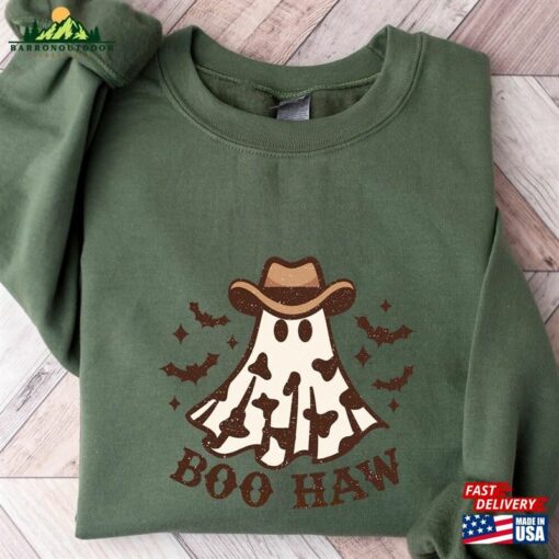 Boo Haw Ghost Sweatshirt Retro Halloween Shirt Country Cowgirl T-Shirt Classic