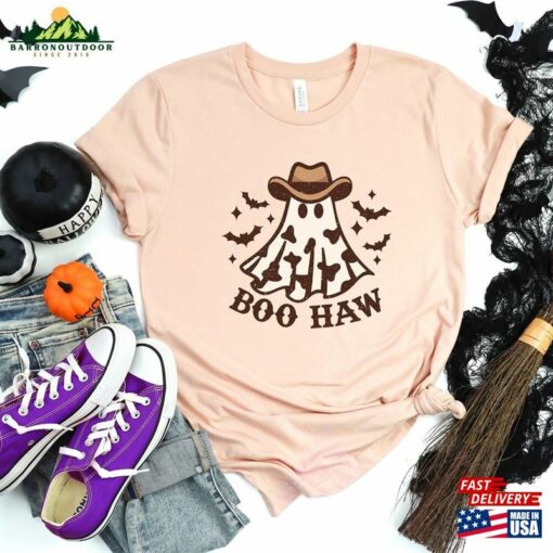 Boo Haw Ghost Sweatshirt Retro Halloween Shirt Country Cowgirl T-Shirt Classic