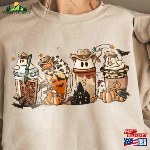 Boo Haw Halloween Coffee Sweatshirt Howdy Pumpkin Spice Latte Shirt Hoodie Classic