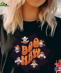 Boo Haw Western Ghost T-Shirt Vintage Tee Season Halloween Crewneck Unisex
