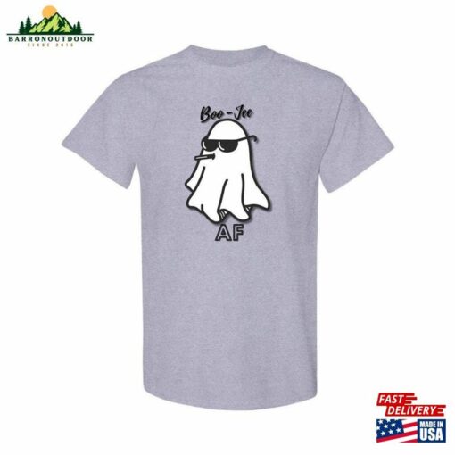 Boo Jee Af Grey Adult Novelty Halloween 2023 Short Sleeve Unisex Heavy Cotton T-Shirt Sweatshirt