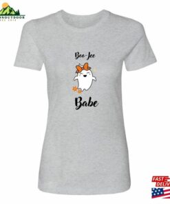 Boo Jee Babe Adult Novelty Halloween 2023 Short Sleeve Ghost Women’S Boyfriend T-Shirt Unisex Hoodie
