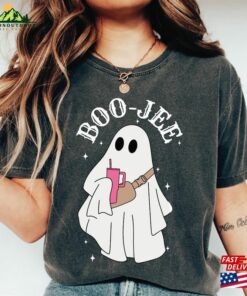 Boo Jee Shirt Cute Funny Halloween Comfort Colors Ghost Unisex Sweatshirt