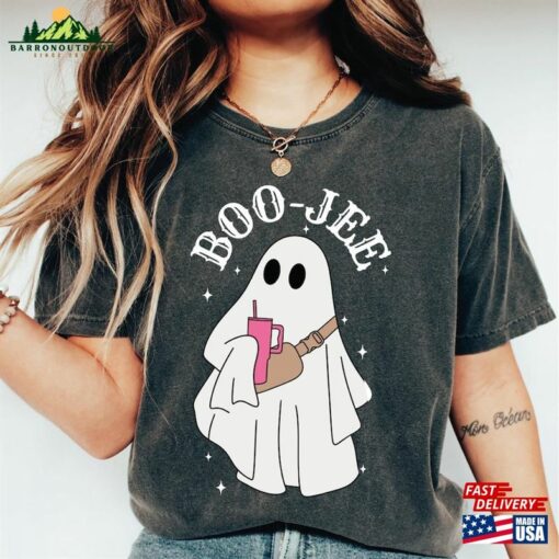 Boo Jee Shirt Cute Funny Halloween Comfort Colors Ghost Unisex Sweatshirt