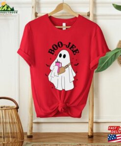 Boo Jee Shirt Cute Funny Halloween Sweater Ghost T-Shirt Sweatshirt