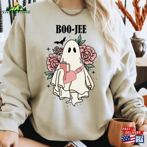 Boo Jee Shirt Spooky Ghost Sweater Halloween Sweatshirt Unisex Classic