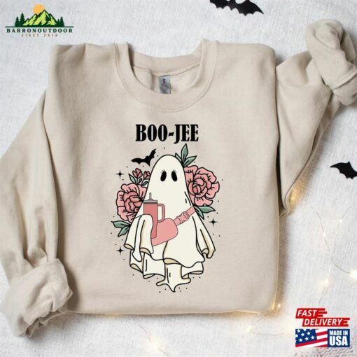 Boo Jee Shirt Spooky Ghost Sweater Halloween Sweatshirt Unisex Classic