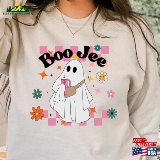 Boo Jee T-Shirt Cute Funny Halloween Sweater Ghost Tee Shirt Classic Hoodie