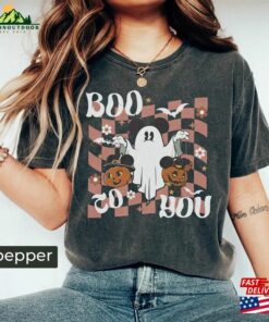Boo To You Mickey Ghost Comfort Color Shirt Trick Or Treat Spooky Season Sweatshirt Classic