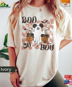 Boo To You Mickey Ghost Comfort Color Shirt Trick Or Treat Spooky Season Sweatshirt Classic 3