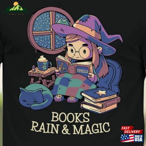 Books Rain Magic T-Shirt Hoodie Sweatshirt