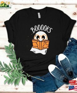 Booooks Shirt Bookworm Gift Halloween Party Teacher T-Shirt Sweatshirt