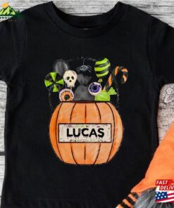 Boys Halloween Shirts Candy Bucket Gift For Sweatshirt T-Shirt
