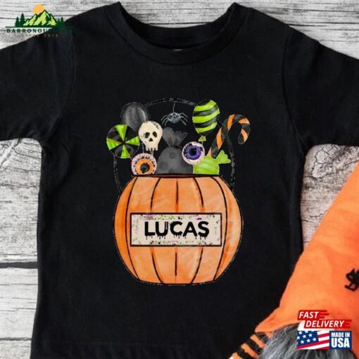 Boys Halloween Shirts Candy Bucket Gift For Sweatshirt T-Shirt