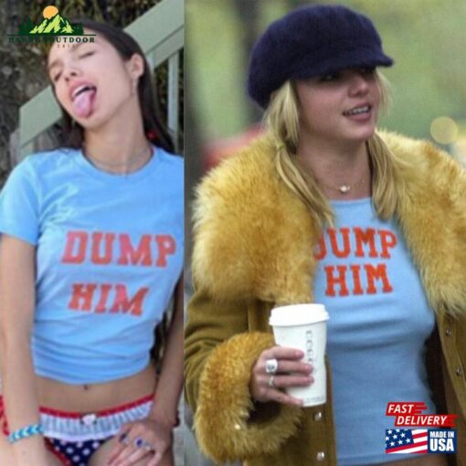 Britney Spears Dump Him Shirt Women Olivia Rodrigo Blue Teen Girls Sweatshirt Unisex