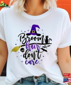 Broom Hair Funny Witch T-Shirt Vintage Halloween Witchy Crewneck Sweatshirt Classic