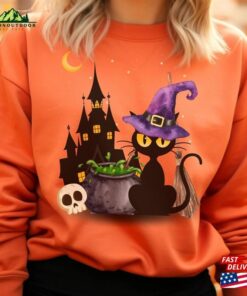 Cat Halloween Sweatshirt Witch Shirt Sweater Classic 2 Cat Halloween Sweatshirt Witch Shirt Sweater Classic 3