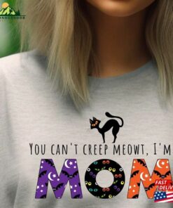 Cat Lover Mom Halloween T-Shirt Vintage Cute Crewneck Hoodie
