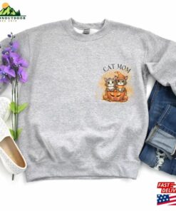 Cat Mom Halloween Shirt Comfort Colors Sweater Black Lover Funny Tee Cute Sweatshirt Hoodie 3