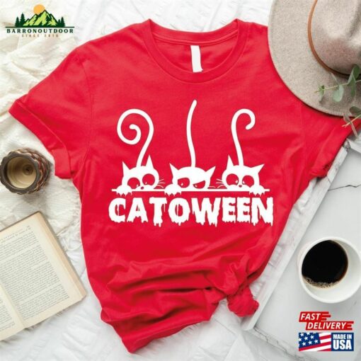 Catoween Shirt Black Cat Halloween 2023 Gift Unisex Classic