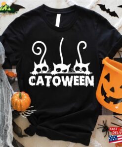 Catoween Shirt Black Cat Halloween 2023 Gift Unisex Classic