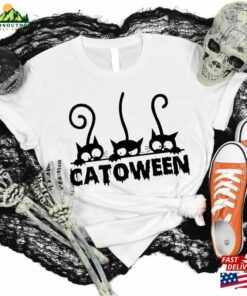 Catoween Shirt Black Cat Halloween 2023 Gift Unisex Classic 3