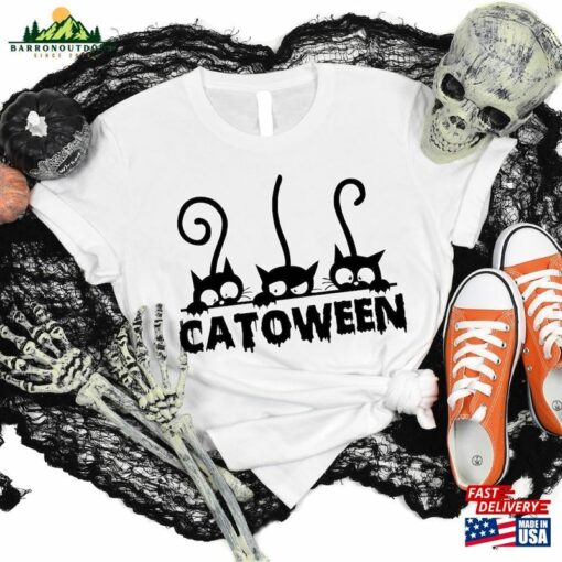 Catoween Shirt Black Cat Halloween 2023 Gift Unisex Classic