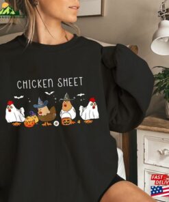 Chicken Halloween Shirt Ghost Chickens Tee Spooky Season Classic Sweatshirt