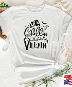 Chillin Like A Villain Shirt Halloween Outfit 2023 Shirts Hoodie Unisex 4