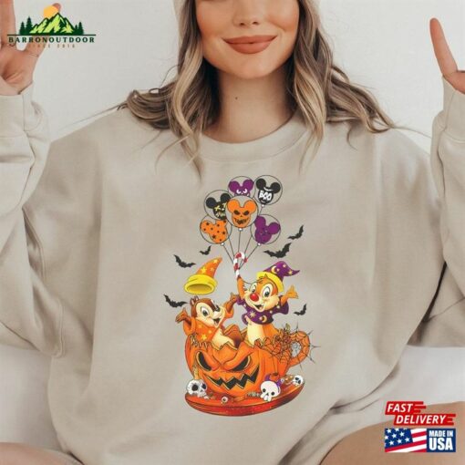 Chip And Dale Disney Balloon Halloween Shirt Party T-Shirt N Tea Cup Tee Birthday Gift Funny Sweatshirt